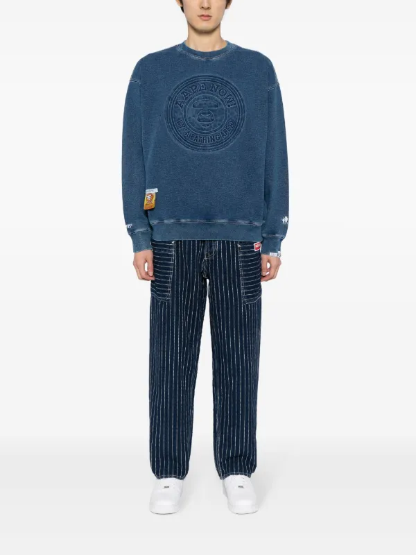 AAPE BY *A BATHING APE® logo-print Cotton Sweatshirt | Blue