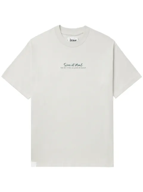 izzue slogan-print cotton T-shirt