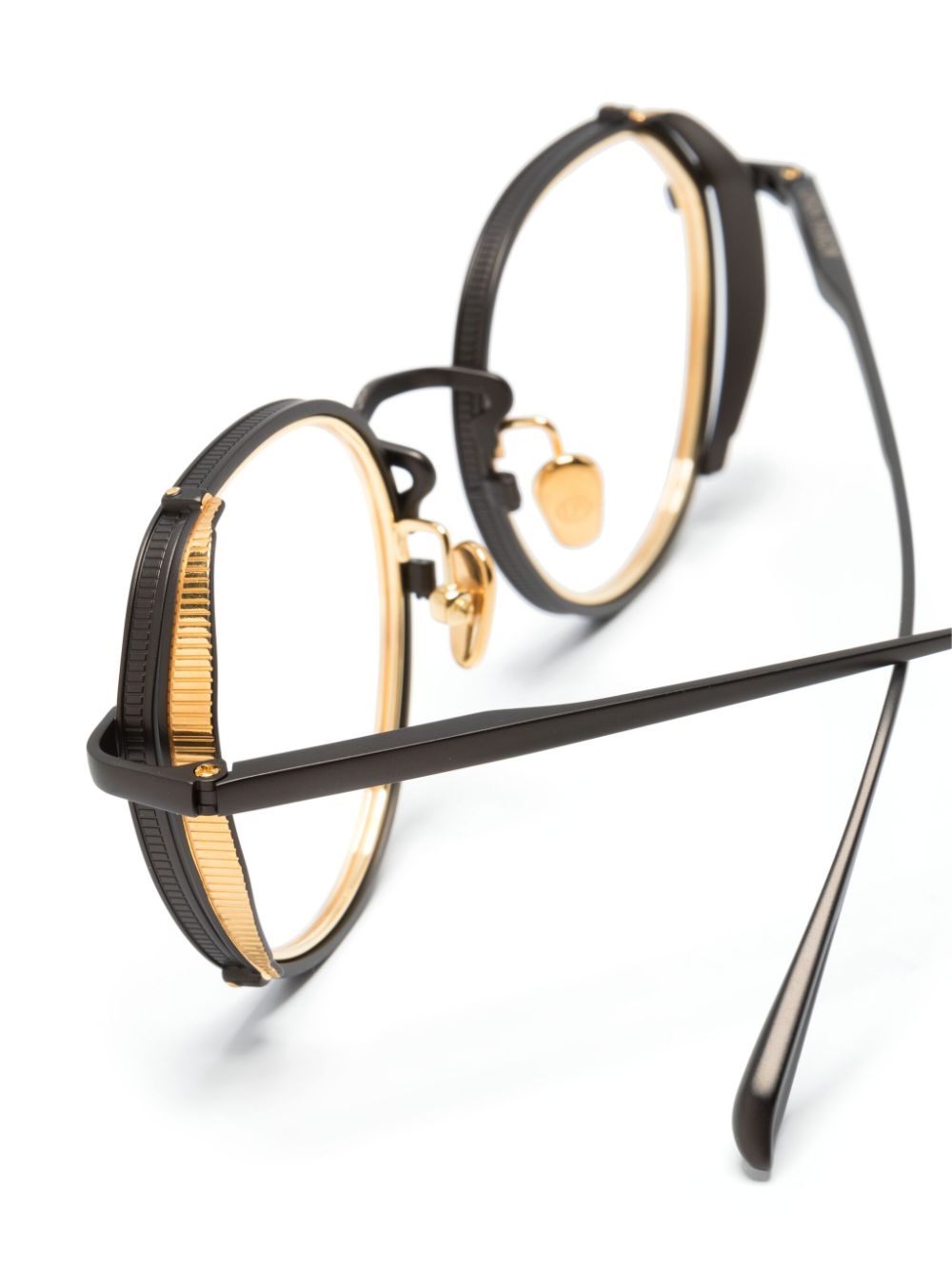 Linda Farrow Falcon bril met geometrisch montuur Zwart