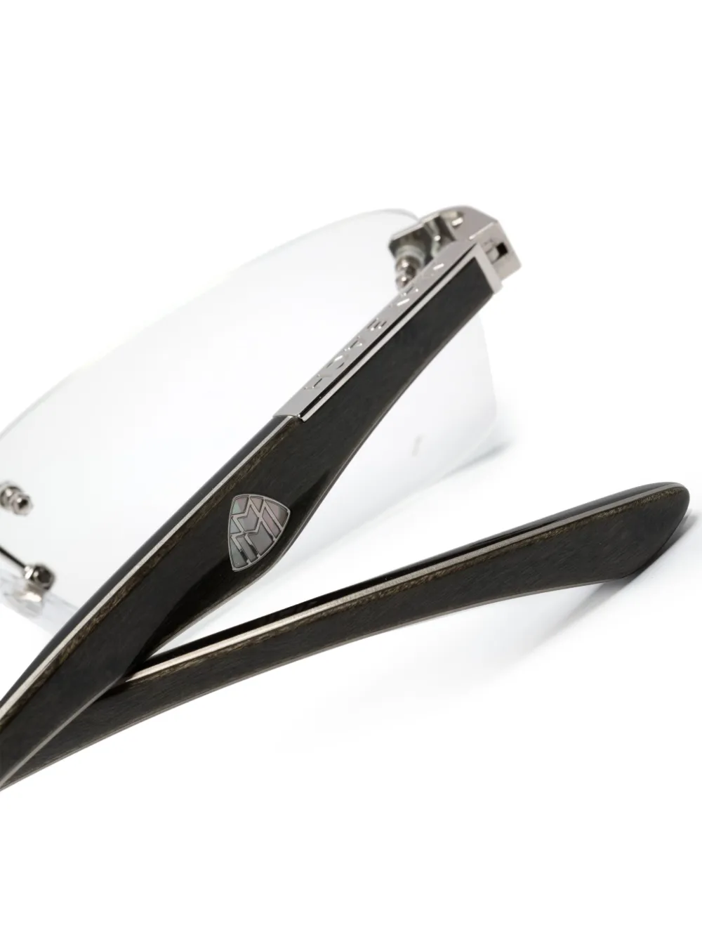 Maybach Eyewear The Artist Iii Rectangle-frame Glasses In Brown