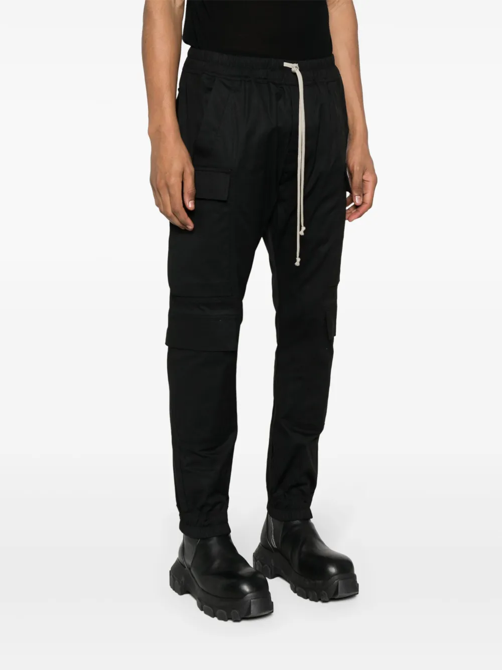 Shop Rick Owens Mastodon Megacargo Slim Pants In Black