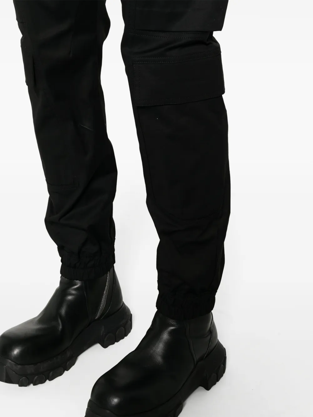 Shop Rick Owens Mastodon Megacargo Slim Pants In Black