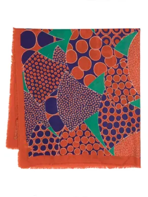 Givenchy Pre-Owned 1980s Geometric Pattern Wool Scarf | Red | FARFETCH