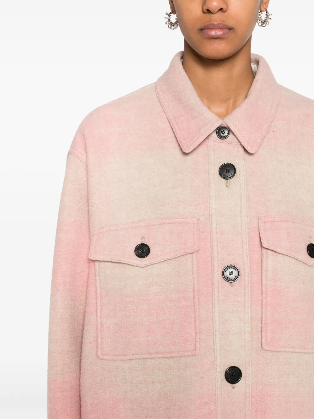 Marveli embroidered-logo checked coat