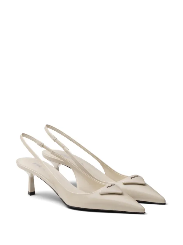 Prada on sale white slingback