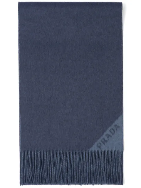 Prada mascada de cachemira con logo en jacquard