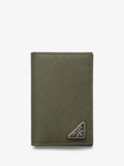 Prada logo-plaque Saffiano leather wallet