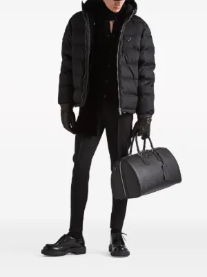 Prada Re-Nylon クロップド ダウンジャケット | ブラック | FARFETCH JP