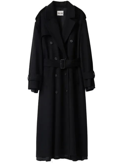 Trench à boutonnière croisée - Miu Miu - Modalova