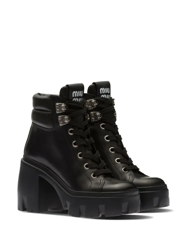 Miu miu store lace up boots