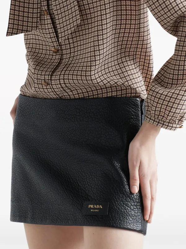 Prada nappa-leather Miniskirt | Black | FARFETCH
