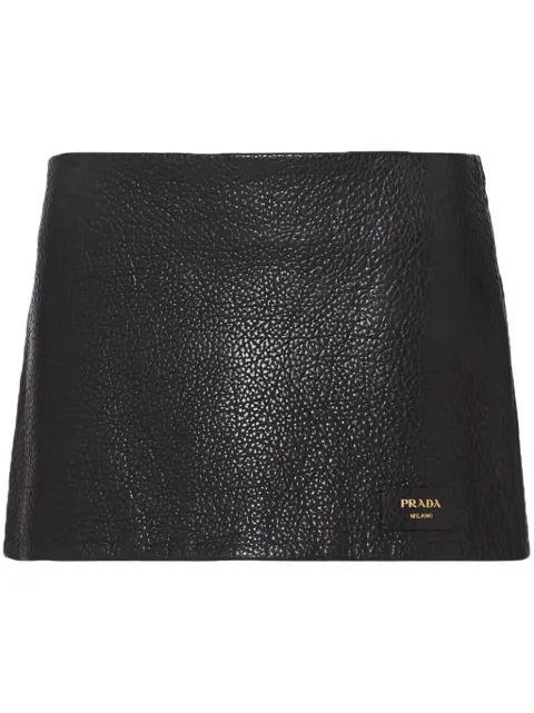 Prada nappa-leather miniskirt