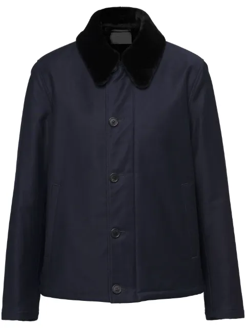 Prada shearling-collar blouson jacket