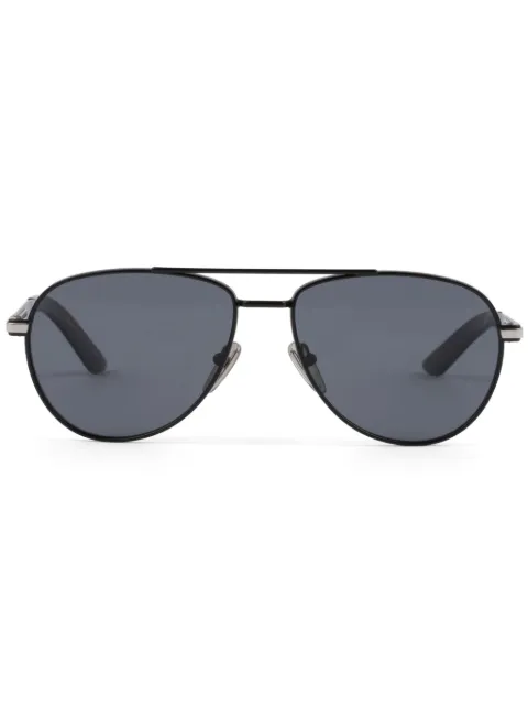 Prada Eyewear logo-plaque pilot-frame sunglasses
