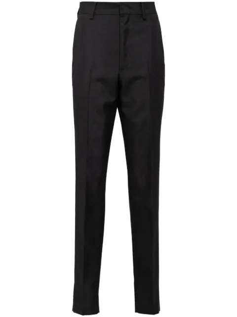 Prada pressed-crease wool-mohair trousers