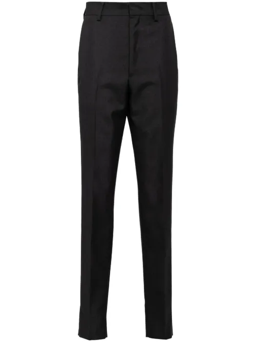 Pantalon en laine mohair à plis marqués - Prada - Modalova