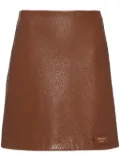 Prada A-line leather skirt - Brown