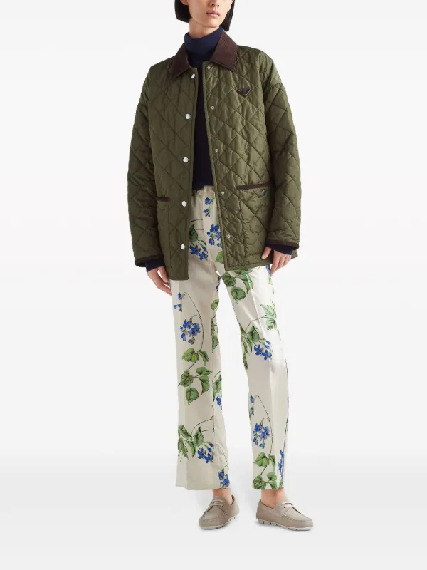 Prada フローラル パンツ | ホワイト | FARFETCH JP