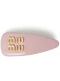 Miu Miu patent-leather hair clip - Pink