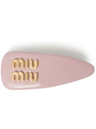ヘアアクセサリー Miu Miu Hairclip in patent leather FARFETCH Miu Miu patent-leather hair clip 320.00