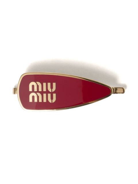 Miu Miu engraved-logo enamel hair clip Women