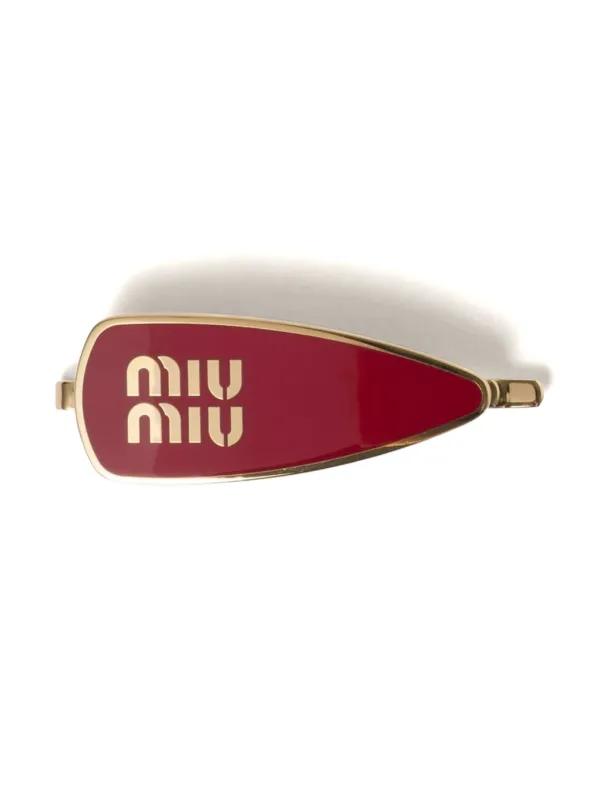 ミュウミュウ正規品/関税送料込み Logo Enamel l Hair Clip MiuMiu＊hair clip ロゴヘアクリップ＊送料込 (MiuMiu/ヘア