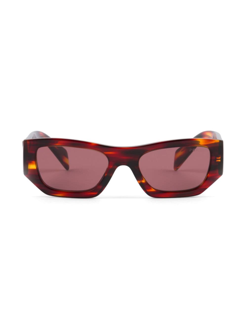 Prada Cat-eye Tortoiseshell-effect Sunglasses In Red