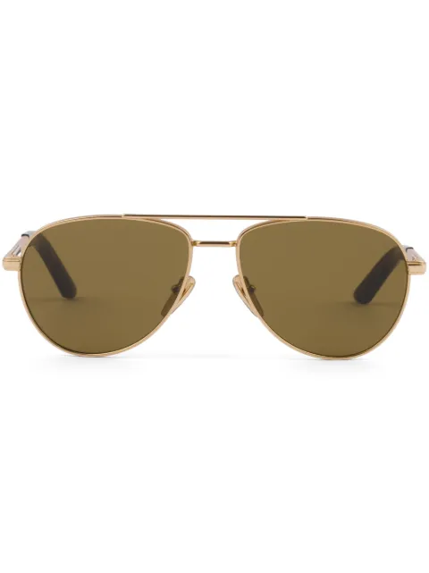 Prada Eyewear logo-plaque pilot-frame sunglasses