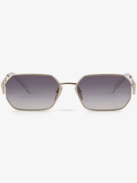 Prada triangle-logo rectangle-frame sunglasses