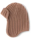 Prada ribbed cashmere trapper hat - Brown