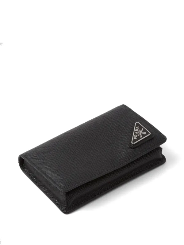 Prada サフィアーノレザーカードケース | ブラック | FARFETCH JP