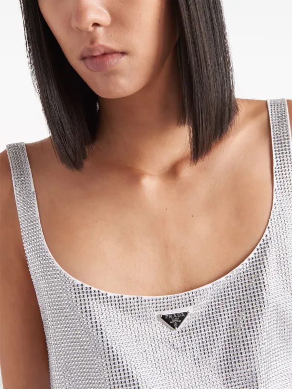 ワンピース Prada White Cotton Mini Dress Cotton minidress in white - Prada | Mytheresa