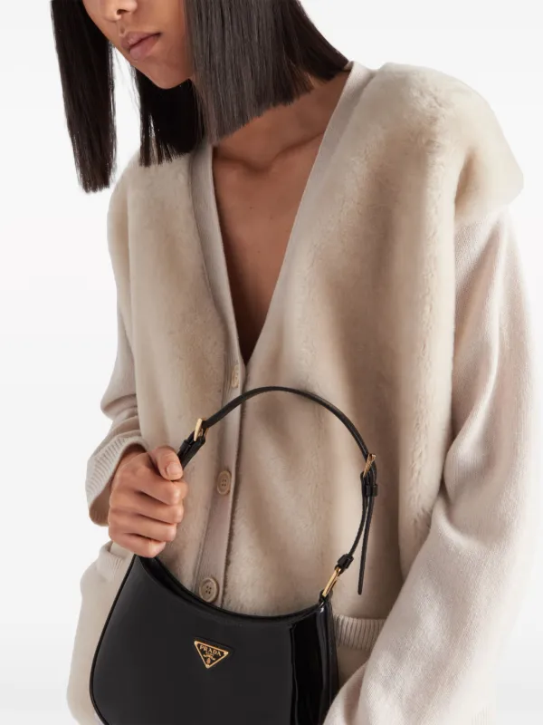 Prada シアリングパネル カシミアカーディガン | ホワイト | FARFETCH JP