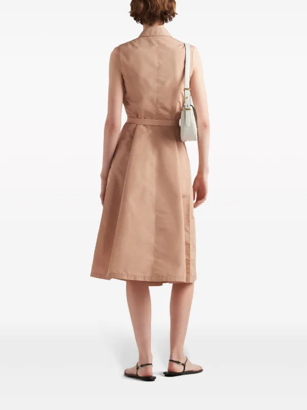 プラダ Prada Acetate Midi Dress Prada Midi Length Dress in Black Acetate Cellulose fibre ref