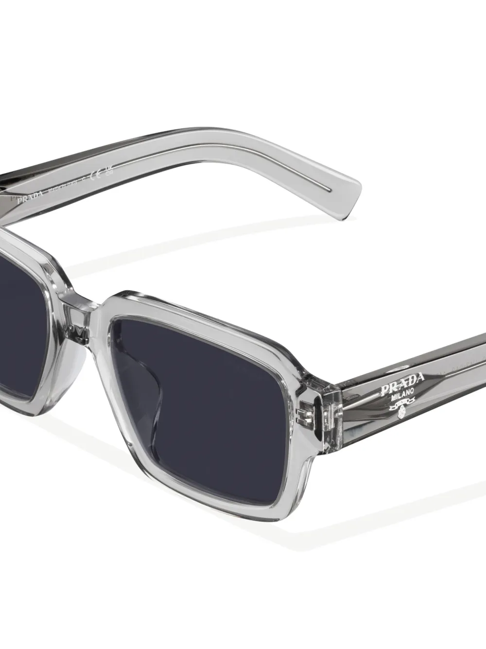 Prada Eyewear Zonnebril met rechthoekig montuur Grijs