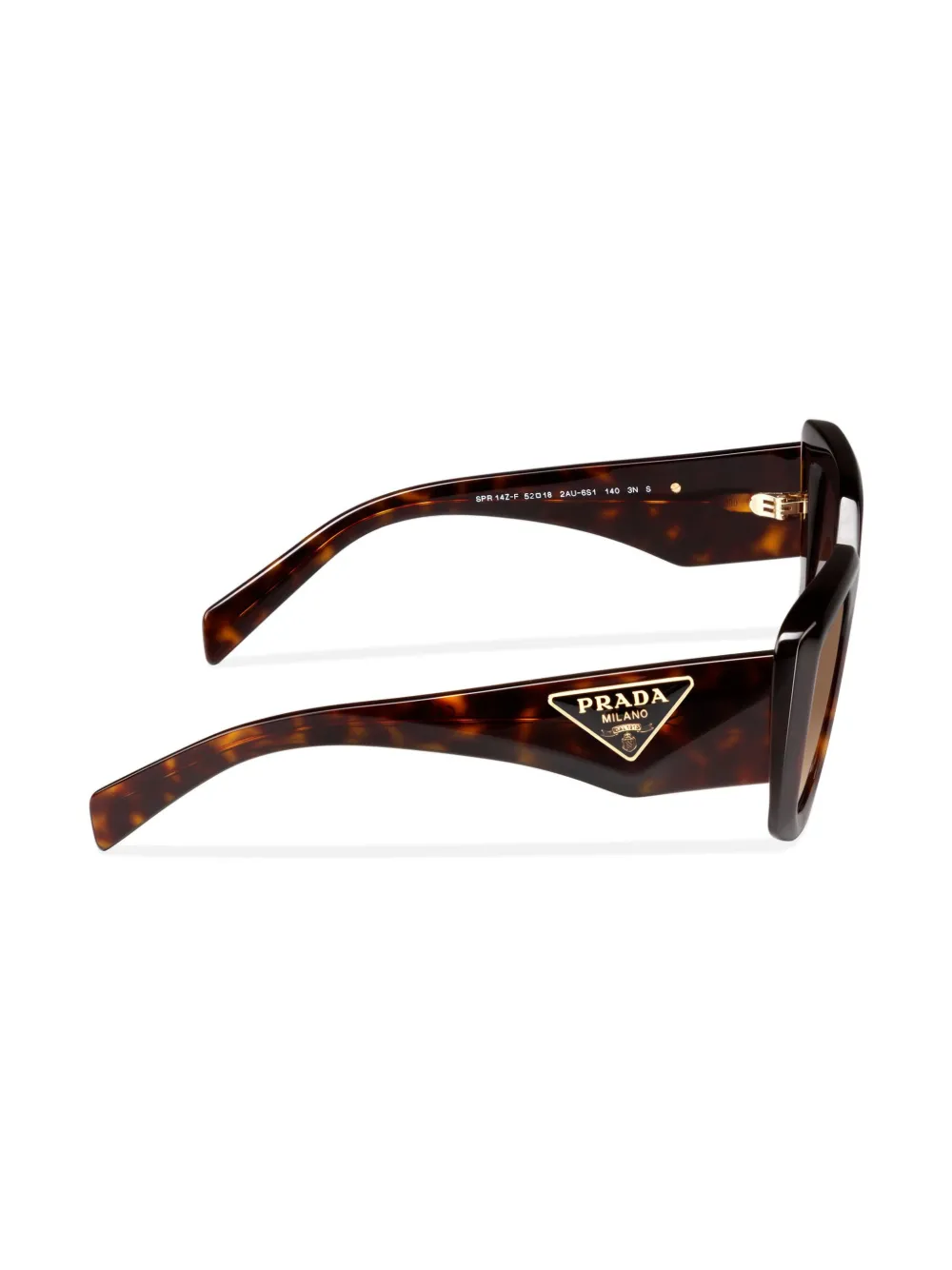 Prada Eyewear Zonnebril met oversized montuur Bruin