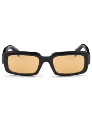 ［美品］プラダ　スクエアフレーム　ロゴ　シンボル　サングラス　ブラック Prada Eyewear プラダ シンボル スクエアサングラス | ブラック