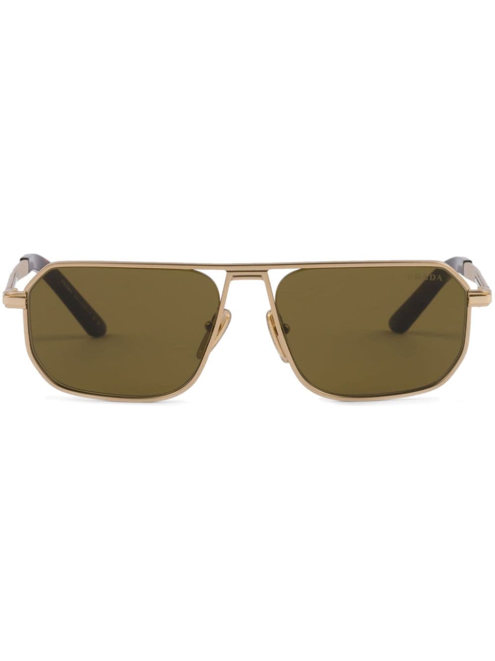 Prada Pilot-frame Tinted Sunglasses In Gold