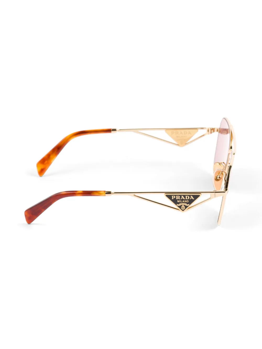 Prada Eyewear Zonnebril met piloten montuur Roze
