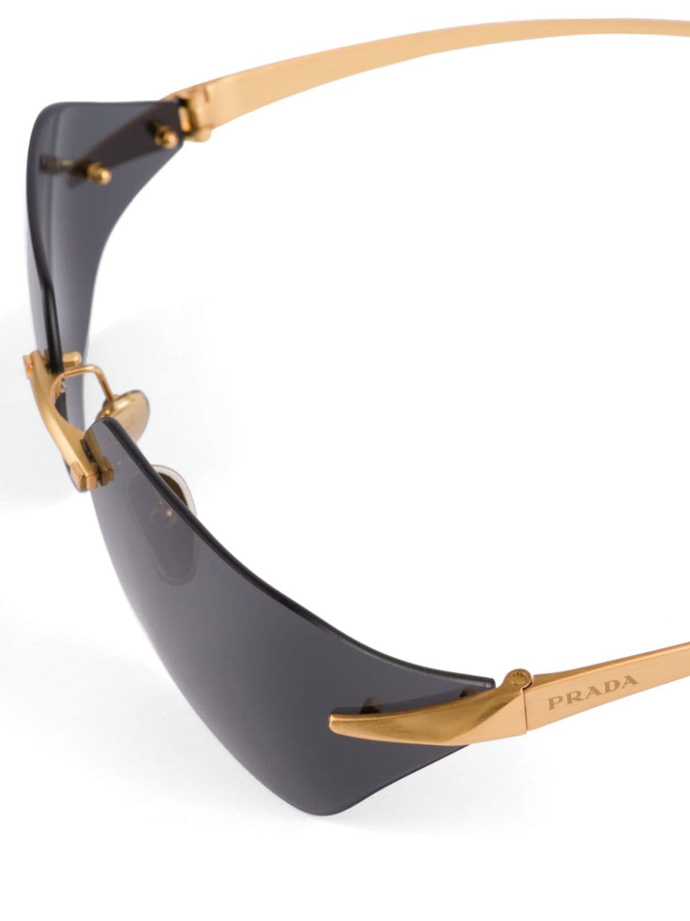 Shop Prada Runway Tinted Sunglasses In Grey