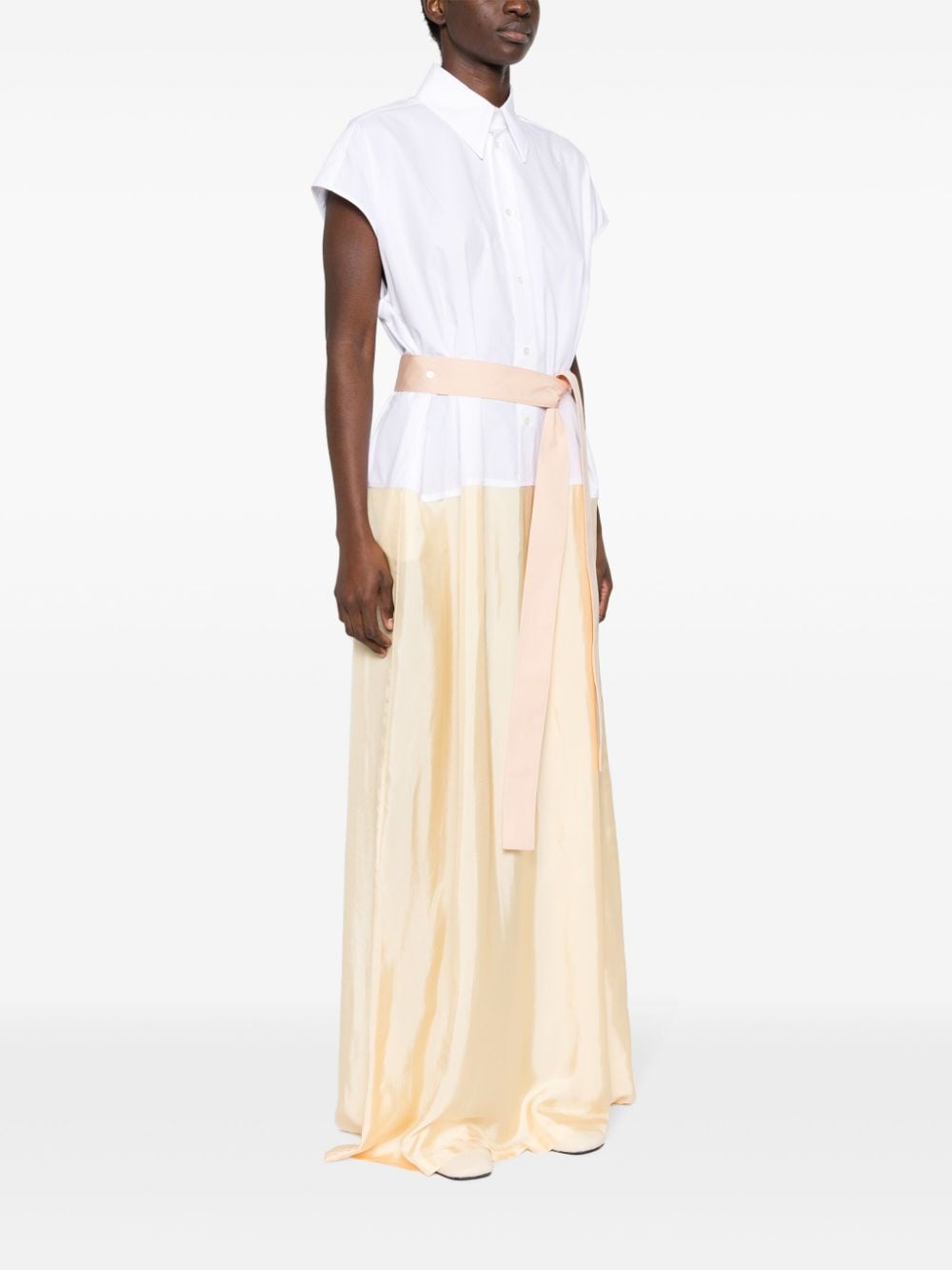 Fabiana Filippi Maxi-jurk met colourblocking Wit