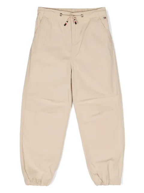 Tommy Hilfiger Junior embroidered-logo cotton trousers