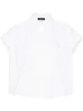 Fabiana Filippi cap-sleeve cotton shirt - White