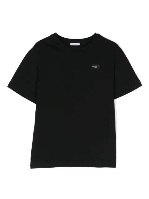 Dolce & Gabbana Kids logo-appliqué cotton T-shirt