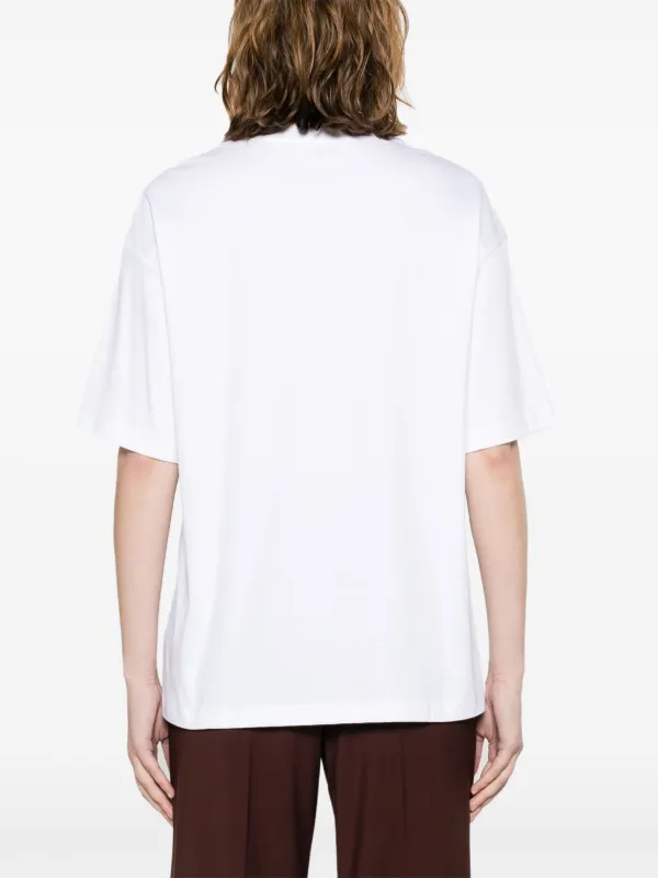 Lanvin logo-patches Cotton T-shirt | White | FARFETCH