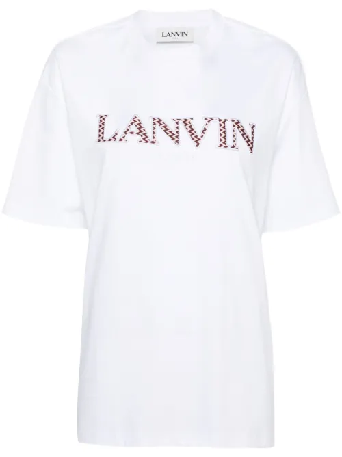 T-shirt en coton à patchs logo - Lanvin - Modalova