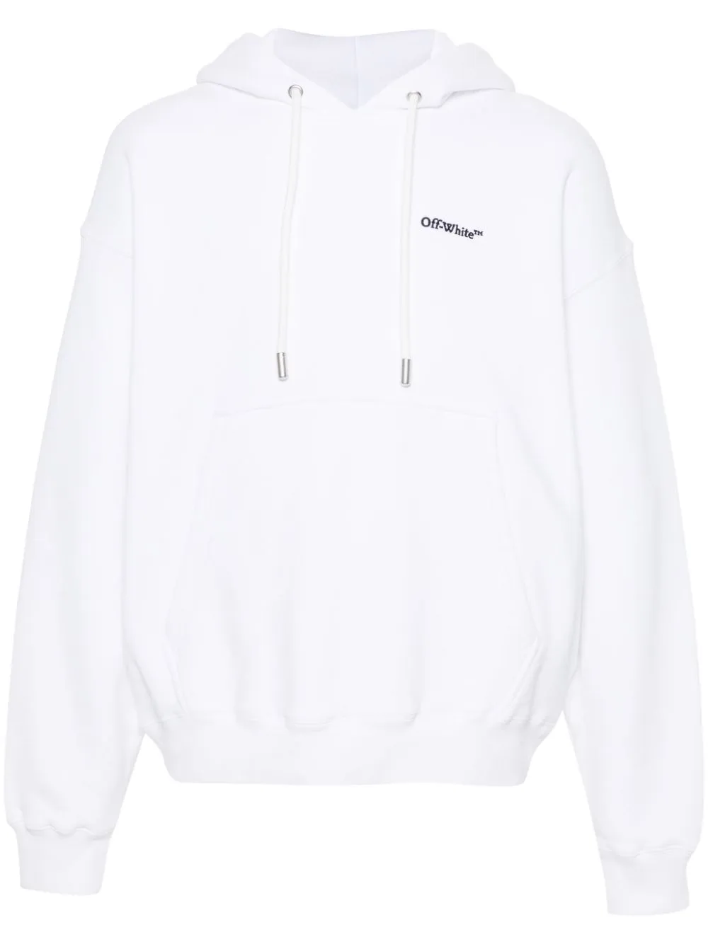 Off-white Arrows-motif Organic-cotton Hoodie In White