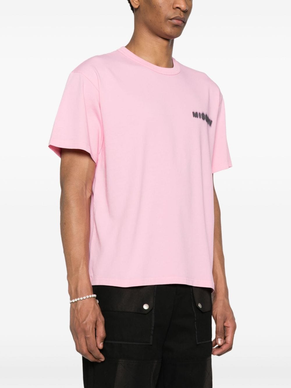 Shop Misbhv Logo-print Cotton T-shirt In Pink