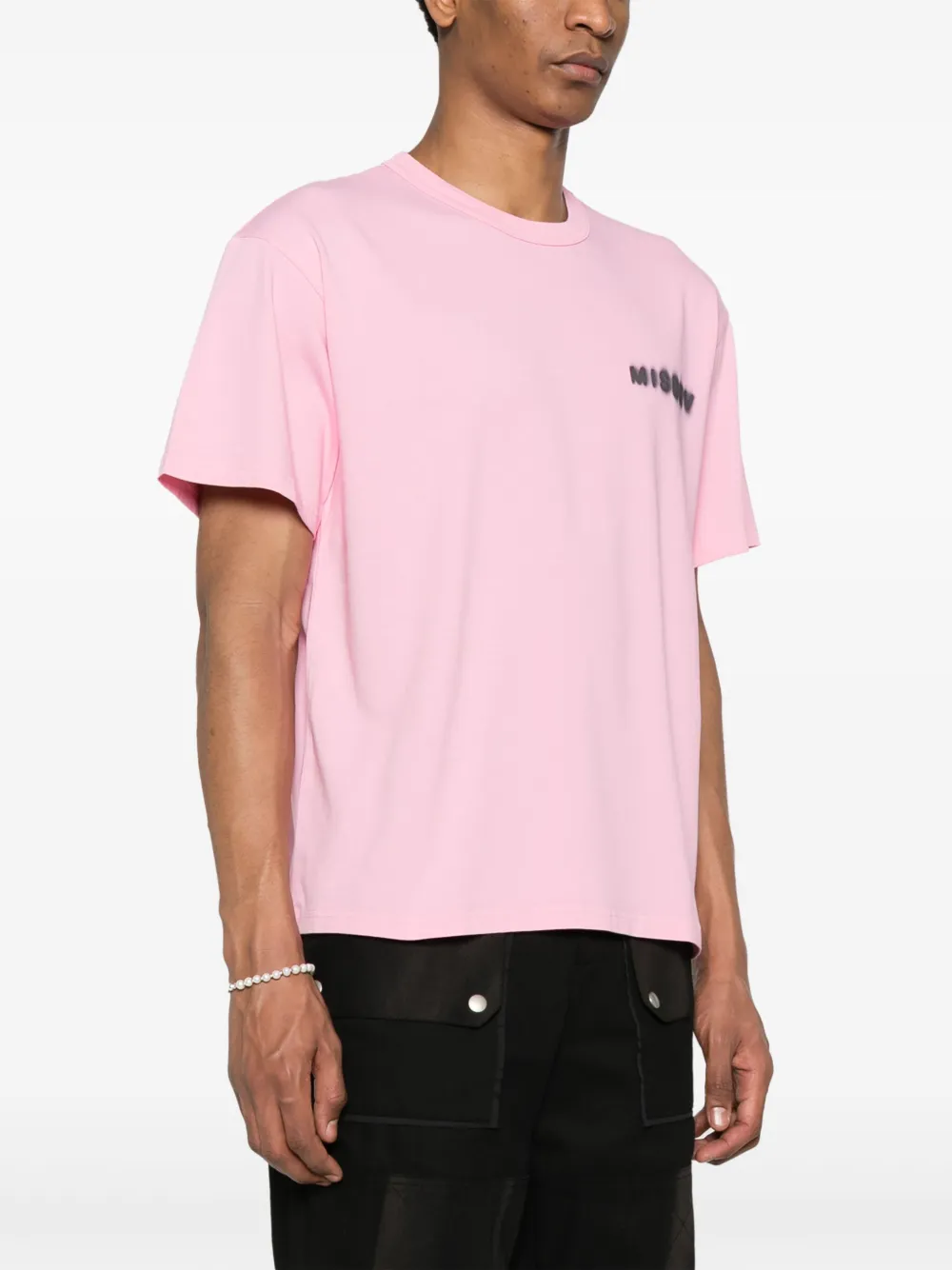 Misbhv Logo-print Cotton T-shirt In Pink