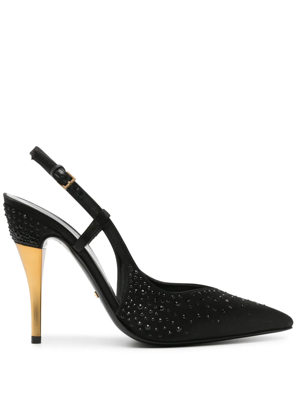 Gucci rhinestoneembellished Satin Pumps Farfetch
